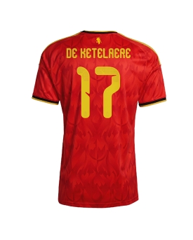 Billige Fotballdrakt Belgia Charles De Ketelaere #17 Replika Hjemmedrakt VM 2026 Kortermet Billige Fotballdrakt Belgia Charles De Ketelaere #17 Replika Hjemmedrakt VM 2026 Kortermet